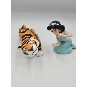 Disney Schmid Rajah And Jasmine Aladdin Ceramic Porcelain‎ Figures 2 Pieces